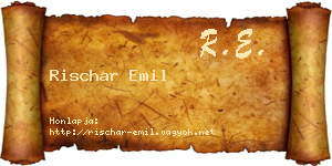 Rischar Emil névjegykártya